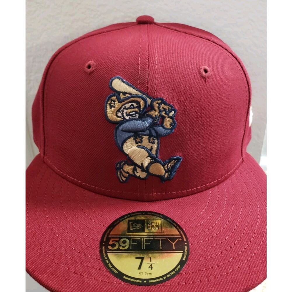 Frisco RoughRiders Hat Cap 59FIFTY Maroon MilB Size 7 1/4 New Era